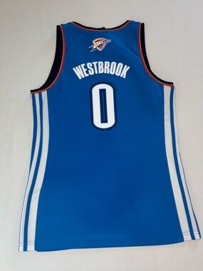 adidas Blue OKC Westbrook #0 Women’s Basketball Jersey
